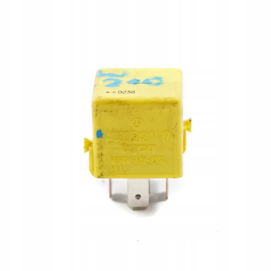 Mercedes A C E M W163 W169 W203 W210 Relay 5-Pin Yellow TYCO - SKU A0025421419 - Part number A0025421419
