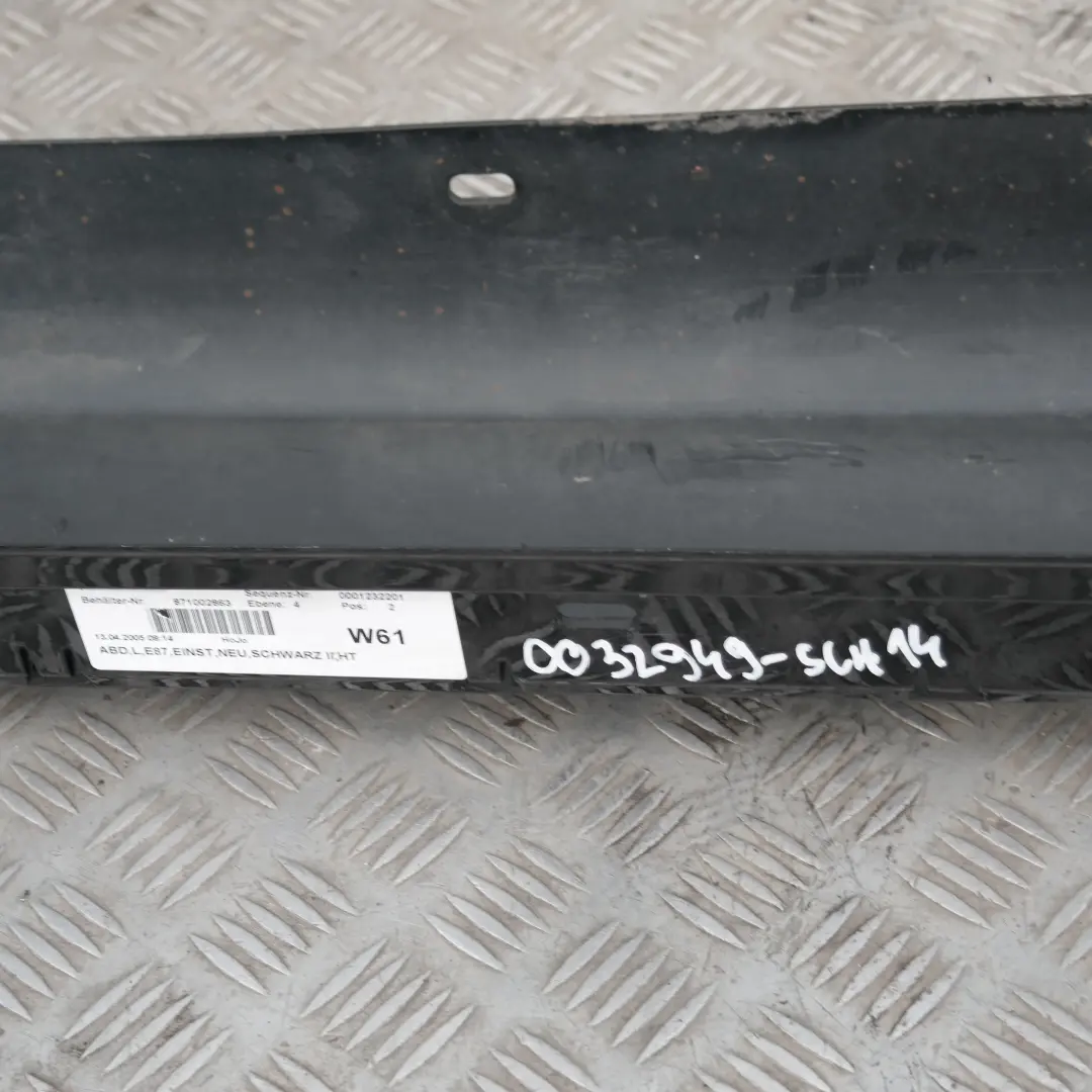 BMW E87 Listello Portiera Mascherina Gonna SX Nero - SKU 0032949-SCH14 - Numero di parte 32949