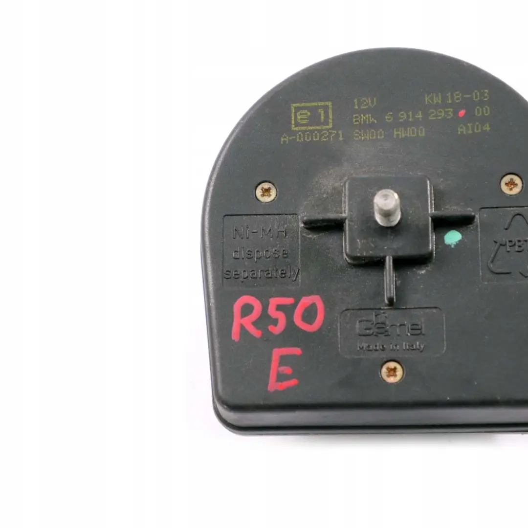 Alarma Inclinacion Sirena Altavoz para Mini Cooper R50 R53 con número de pieza 6914293 Mini Cooper R50 R53 Alarma Inclinacion Sirena Altavoz - SKU 6914293 - Número de pieza 6914293