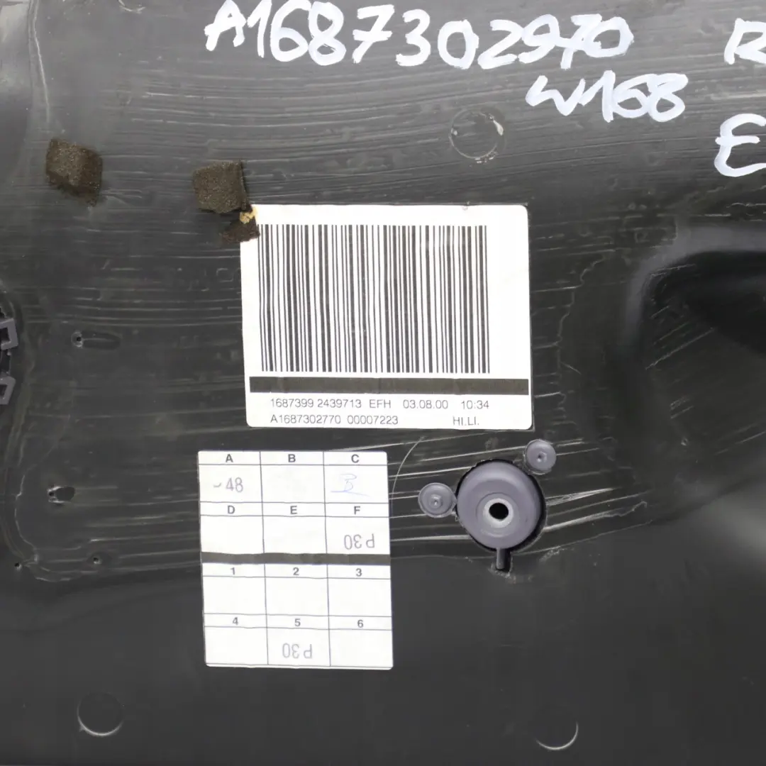  Mercedes-Benz A-Class W168 Rear Left N/S Door Card Trim Panel Cloth Slate Grey - SKU A1687302970 - Part number A1687302970
