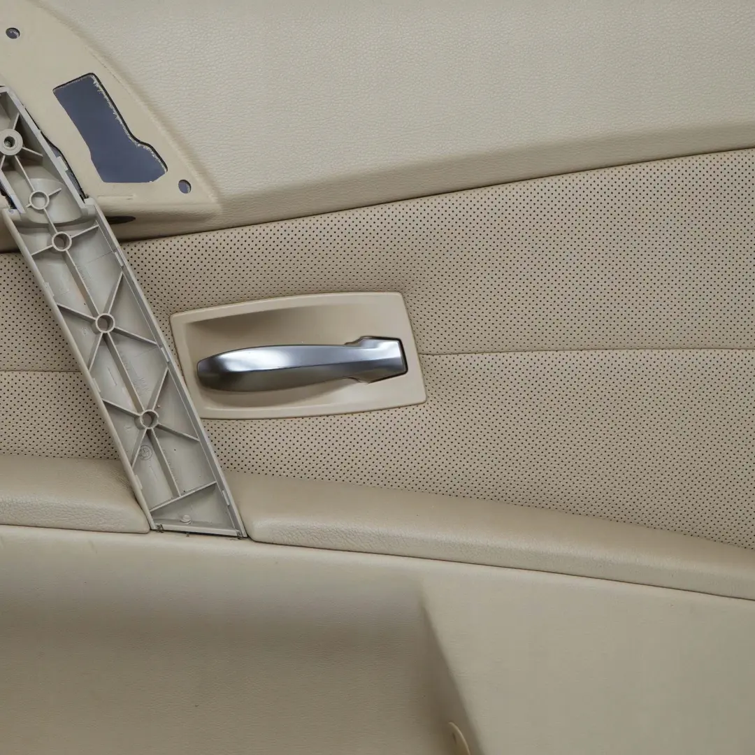 BMW 5 Series E60 E61 Rear Right O/S Door Card Leather Nasca Beige Lining Trim - SKU 7079508 - Part number 7079508