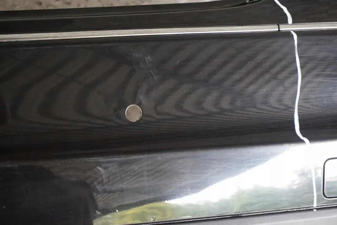 Bumper Trim Panel Obsidian Black - 197U to Mercedes CLC CL203 Rear with Part number A2038801540 Mercedes CLC CL203 Rear Bumper Trim Panel Obsidian Black - 197U - SKU A2038801540-OB - Part number A2038801540