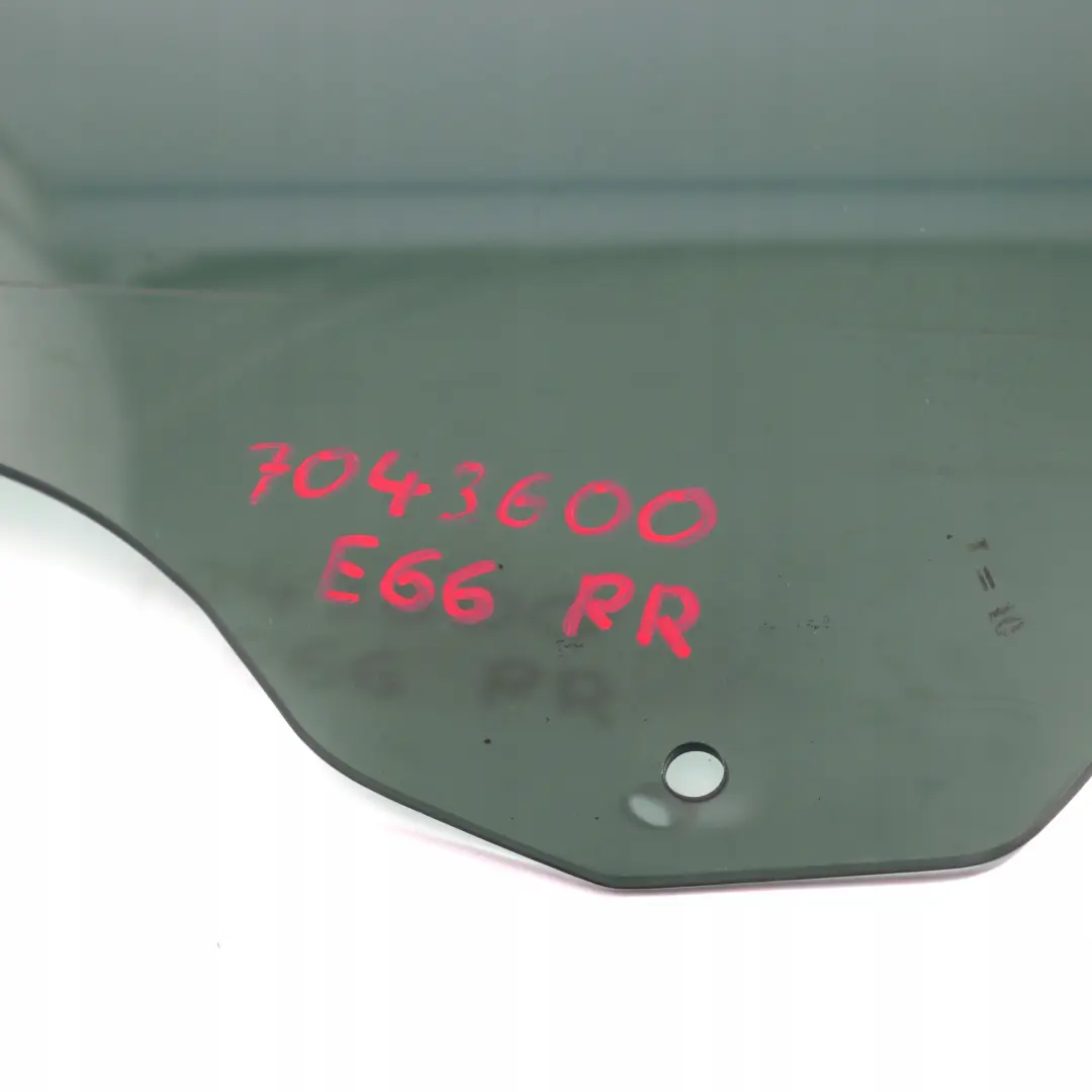BMW 6 Series E66 Rear Right Side Door O/S Window Glass Black AS3 - SKU 7043600 - Part number 7043600
