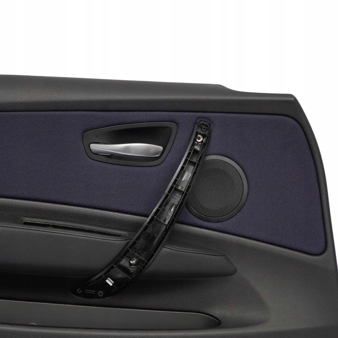 BMW E81 Puerta Revestimiento Tarjeta Tela Delantero Izquierdo Red Monaco Azul - SKU 9121235 - Número de pieza 9121235