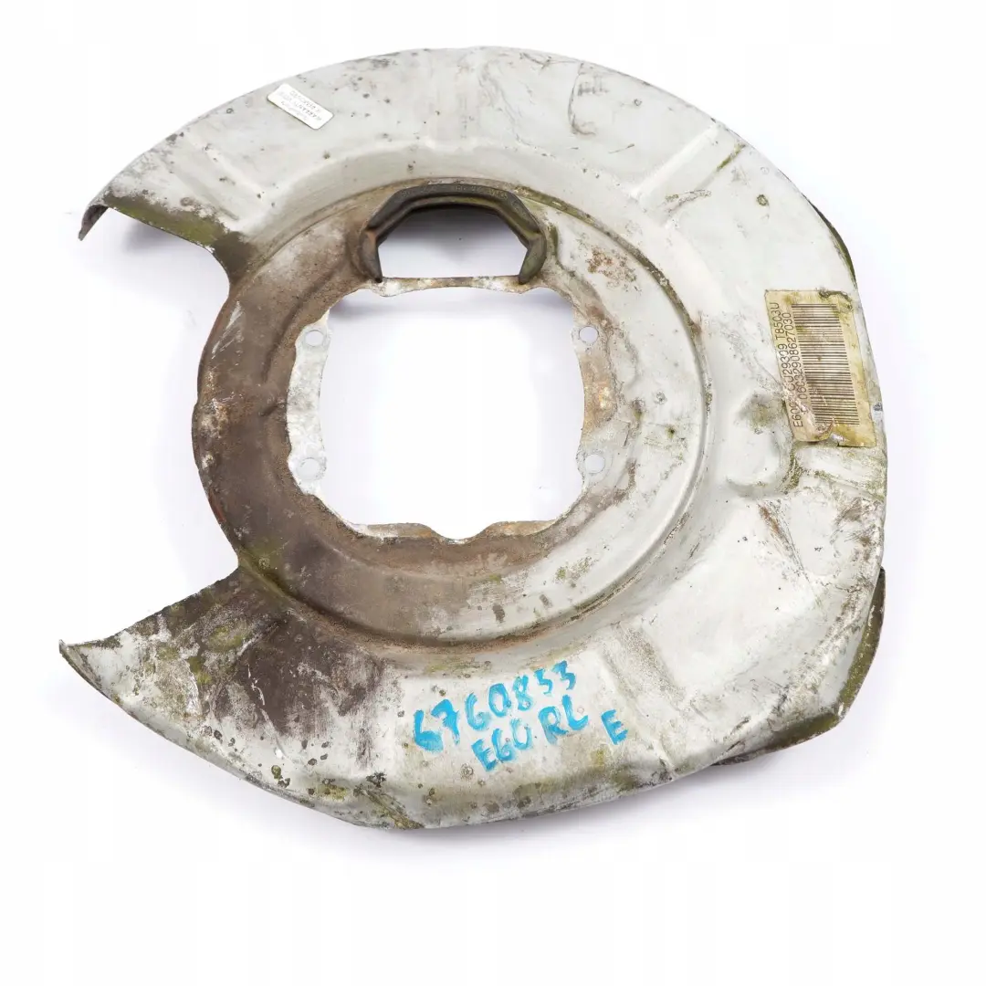 Osłona tarczy lewa lewy tył do BMW E60 E63 o numerze 6760853 BMW E60 E63 Osłona tarczy lewa lewy tył - SKU 6760853 - Numer Części 6760853