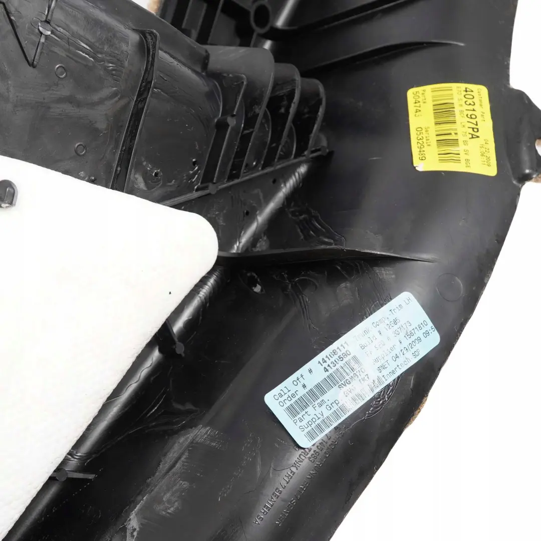 Boot Trunk Trim Lateral Side Panel Left N/S Beige 6967873 to BMW X5 Series E70 with Part number 7253979 BMW X5 Series E70 Boot Trunk Trim Lateral Side Panel Left N/S Beige 6967873 - SKU 7253979 - Part number 7253979