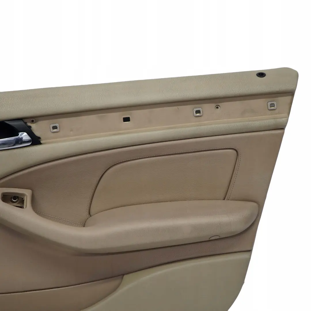 BMW 3 E46 Saloon Touring Front Right O/S Trim Panel Door Card Leather Beige - SKU 8224600 - Part number 8224600