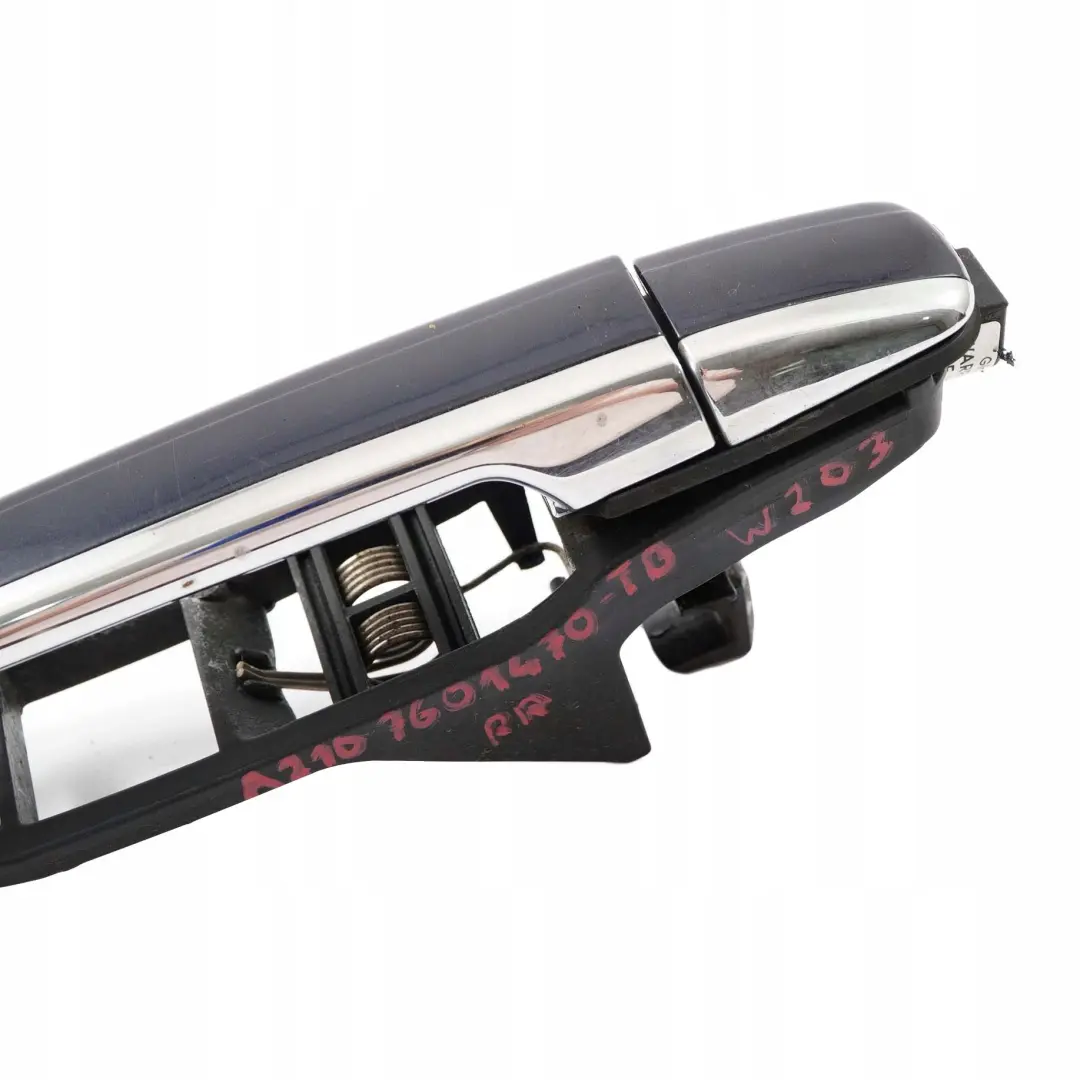 Mercedes-Benz E W210 Handle Rear Right O/S Door Tanzanite Blue Metallic 359 to with Part number A2107601470 Mercedes-Benz E W210 Handle Rear Right O/S Door Tanzanite Blue Metallic 359 - SKU A2107601470-TB - Part number A2107601470