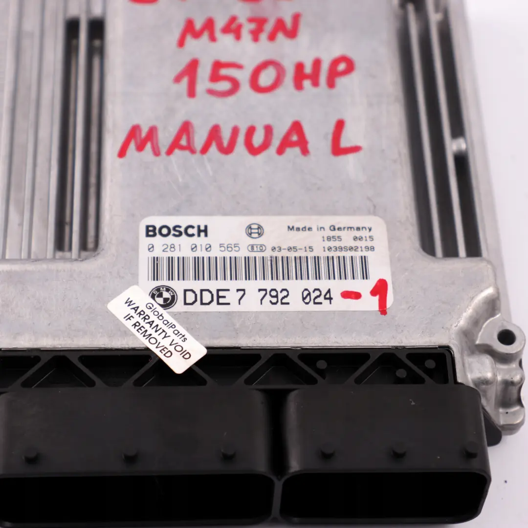 BMW E46 320d Diesel Engine M47N 150HP ECU Kit DDE EWS3 + Keys Manual - SKU 7792024-1 - Part number 7792024