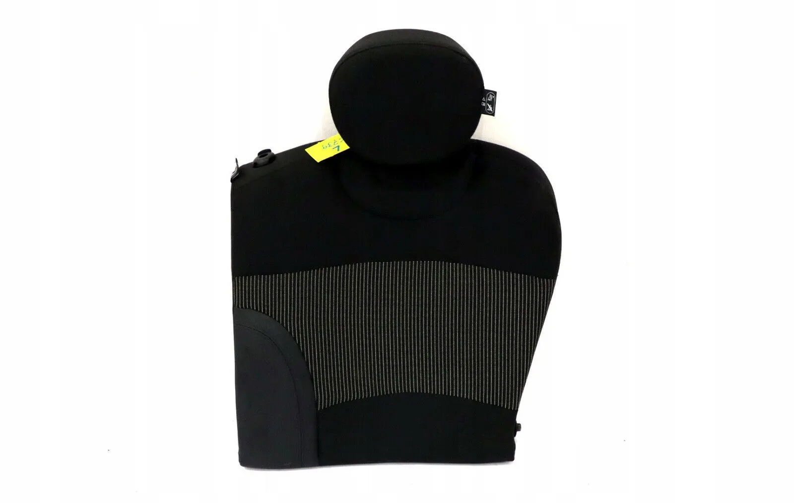 Mini Clubman R55 Trasero Izquierdo Tela Cojin De Asiento De Cuero Respaldo Negro