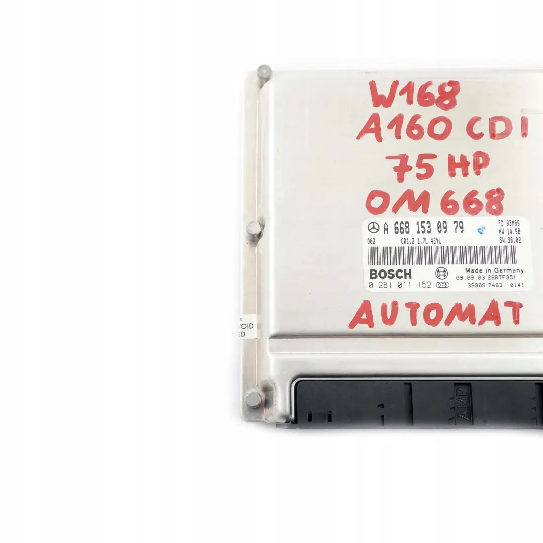  Mercedes-Benz W168 A 160 CDI Motor Motorsteuergerät Steuergerät - SKU A6681530979 - Teilenummer A6681530979