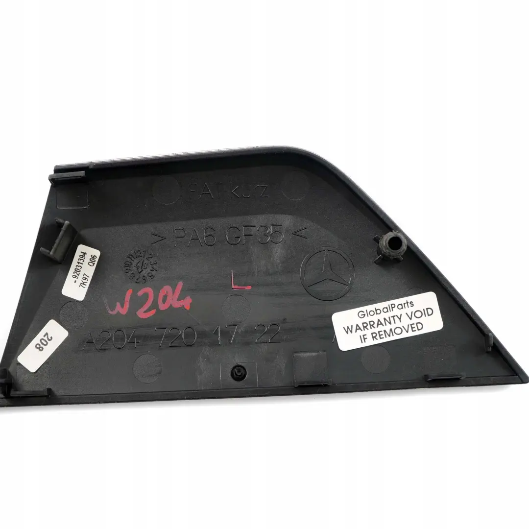 Mercedes-Benz C-Class W204 Front Door Left N/S Cover Handle Trim to with Part number A2047201722 Mercedes-Benz C-Class W204 Front Door Left N/S Cover Handle Trim - SKU A2047201722 - Part number A2047201722