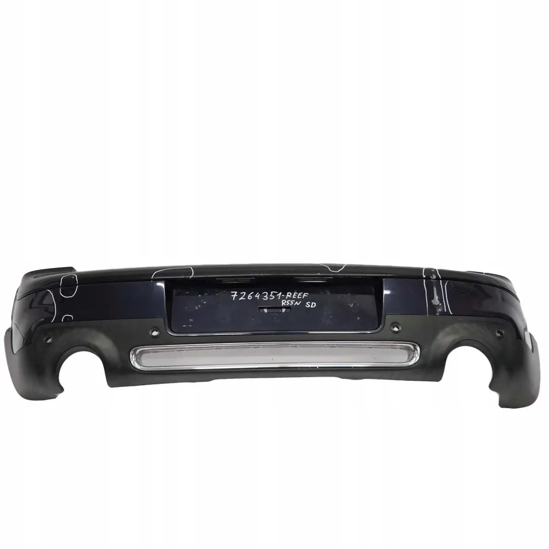 PDC Rear Bumper Trim Panel Reef Blue - B30 to BMW Mini Clubman R55 LCI Cooper S with Part number 7264351 BMW Mini Clubman R55 LCI Cooper S PDC Rear Bumper Trim Panel Reef Blue - B30 - SKU 7264351-REEF - Part number 7264351