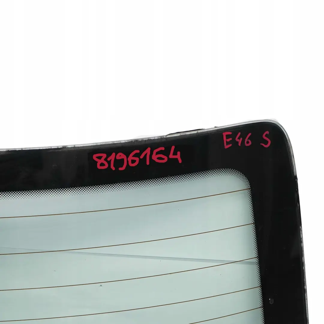 BMW 3 Series E46 Saloon Rear Tailgate Boot Trunk Lid Window Glass AS2 - SKU 8196164 - Part number 8196164