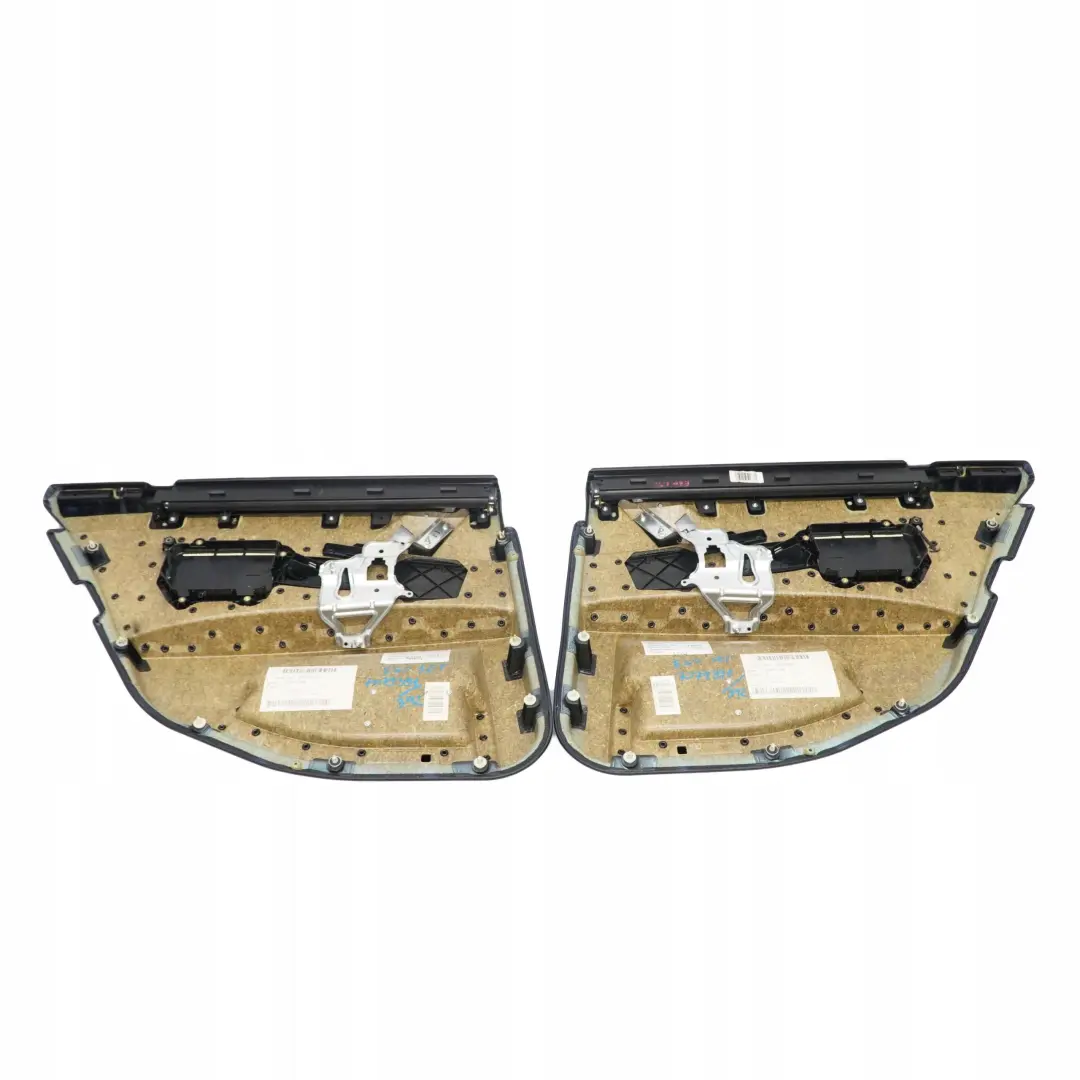 BMW 5 E60 Rear Left N/S Door Card Black Leather Trim Panel Roller Blinds Set - SKU 7079391/2 - Part number 7079391