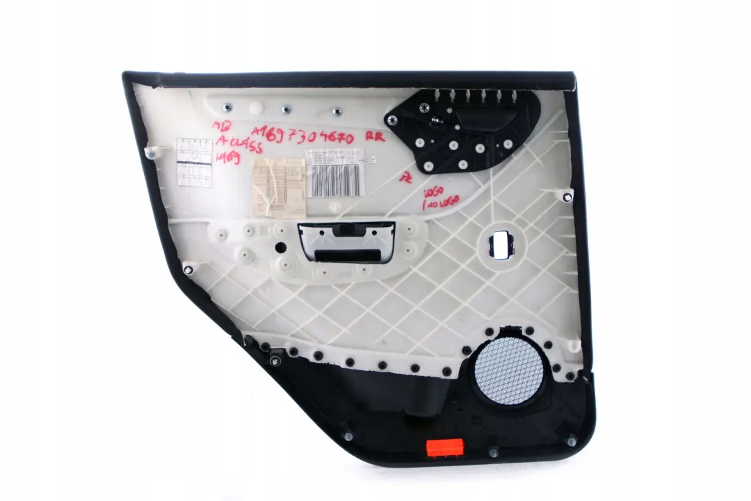 Mercedes A-Class W169 Rear Right O/S Door Card Trim Panel Cloth Black - SKU A1697304670 - Part number A1697304670