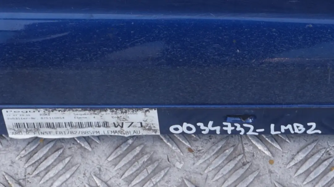 Listello Portiera Lacca. Destra le Mans Blu per BMW E81 E82 E88 M Sport con numero di parte 0034732 BMW E81 E82 E88 M Sport Listello Portiera Lacca. Destra le Mans Blu - SKU 0034732-LMB2 - Numero di parte 0034732