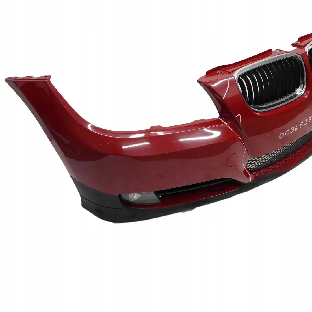 Front Bumper Trim Panel Complete Karmesinrot Crimson Red A61 to BMW 3 E90 E91 LCI with Part number 0036838 BMW 3 E90 E91 LCI Front Bumper Trim Panel Complete Karmesinrot Crimson Red A61 - SKU 0036837-KAR - Part number 0036838