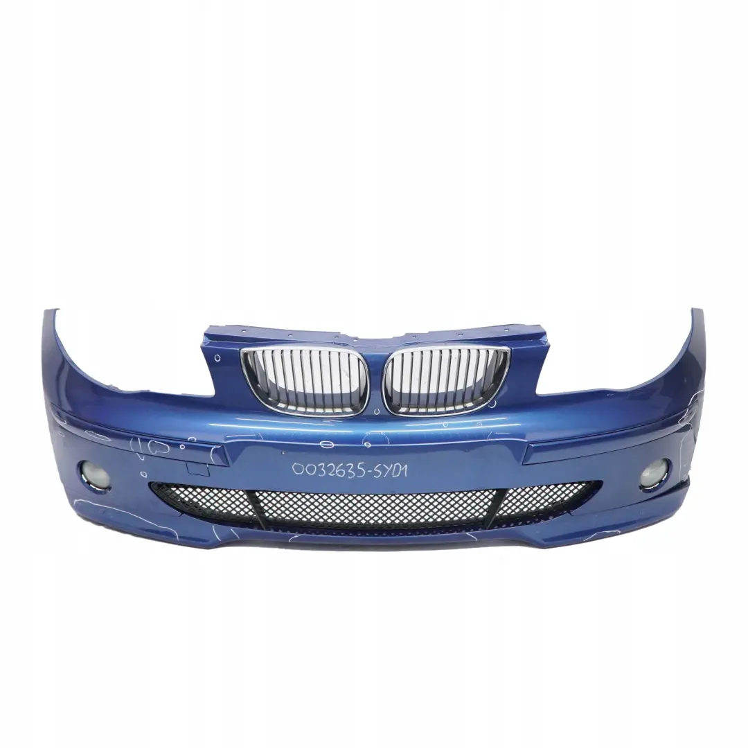 Complete Front Bumper Trim Panel Sydneyblau Sydney Blue Metallic A19 to BMW 1 E87 with Part number 0032635 BMW 1 E87 Complete Front Bumper Trim Panel Sydneyblau Sydney Blue Metallic A19 - SKU 0032635-SYD1 - Part number 0032635
