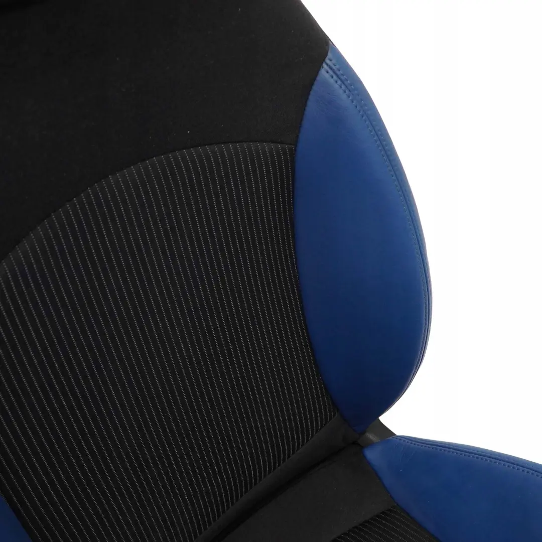 Cloth Leather Black Blue Front Right Seat O/S to Mini Cooper One R56 R57 Sport with Part number 7242358 Mini Cooper One R56 R57 Sport Cloth Leather Black Blue Front Right Seat O/S - SKU 7242358-2 - Part number 7242358