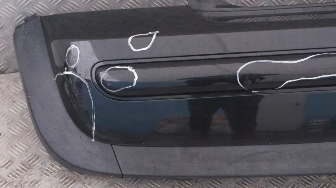 MINI Cooper R50 Rear Bumper Panel PDC Holes Cosmosschwarz Cosmos Black - 303 - SKU 0029926-COS - Part number 0029926
