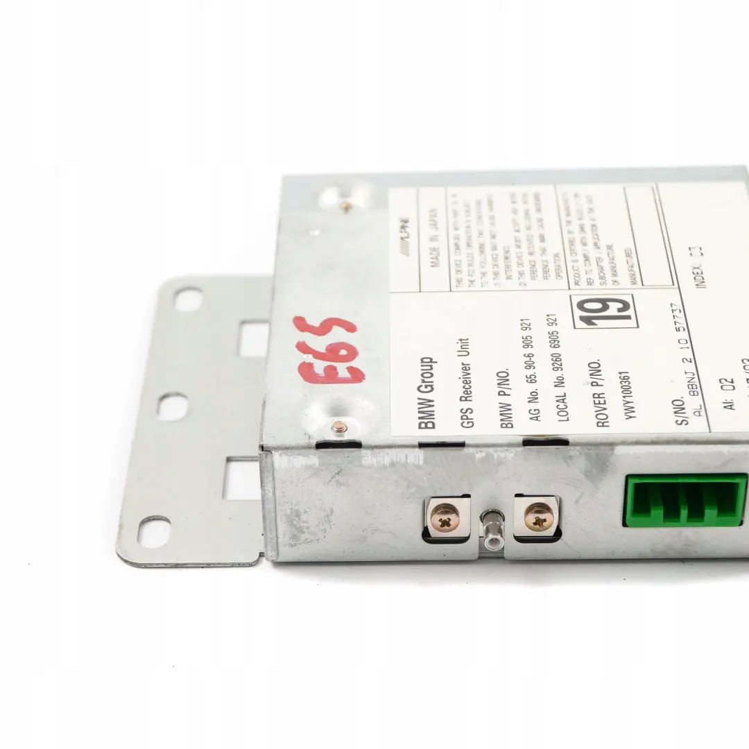 GPS Recepteur Commande Module Japon pour BMW 3 5 7 X5 E39 E46 E53 E65 à propos du numéro de pièce 6905921 BMW 3 5 7 X5 E39 E46 E53 E65 GPS Recepteur Commande Module Japon - SKU 6905921 - Numéro de pièce 6905921