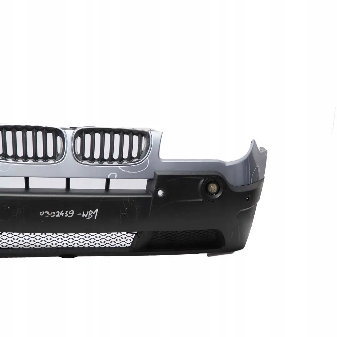 BMW X3 Series E83 1 Complete Front Bumper PDC Bluewater Blue Water Metallic 896 - SKU 0302439-WB1 - Part number 302439