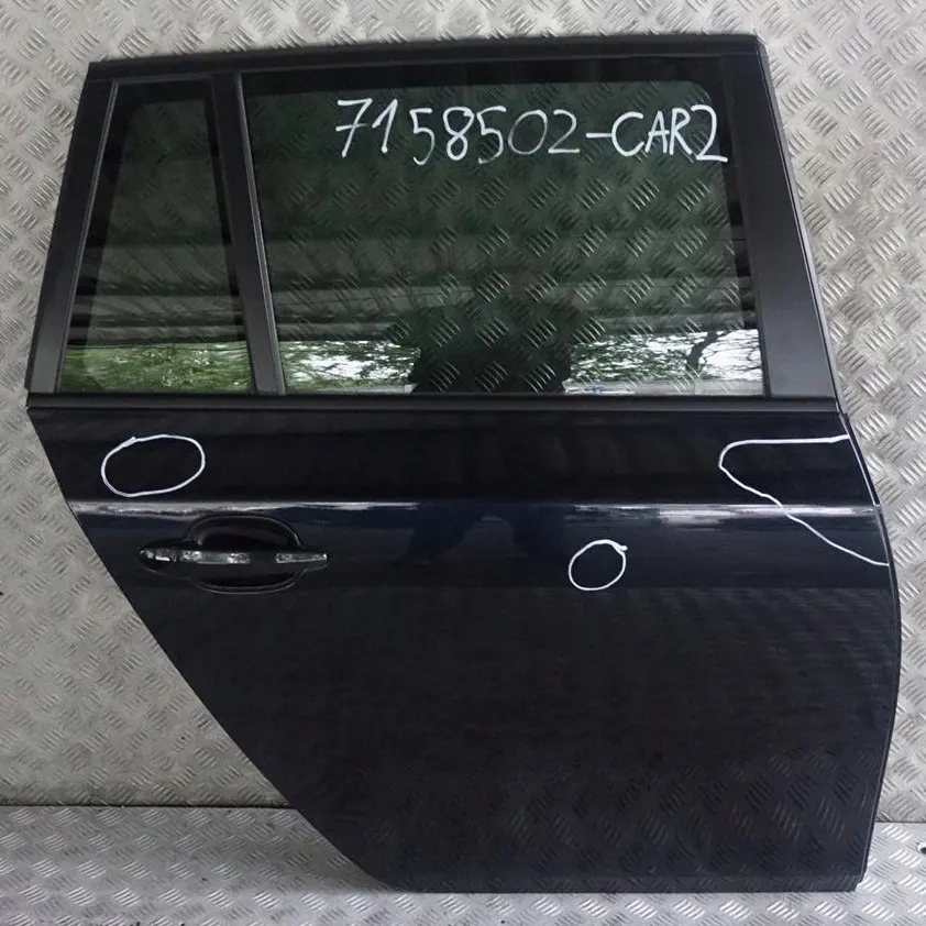 BMW 5 Series E61 2 Touring Door Rear Right O/S Carbonschwarz Carbon Black - 416 - SKU 7158502-CAR2 - Part number 7158502