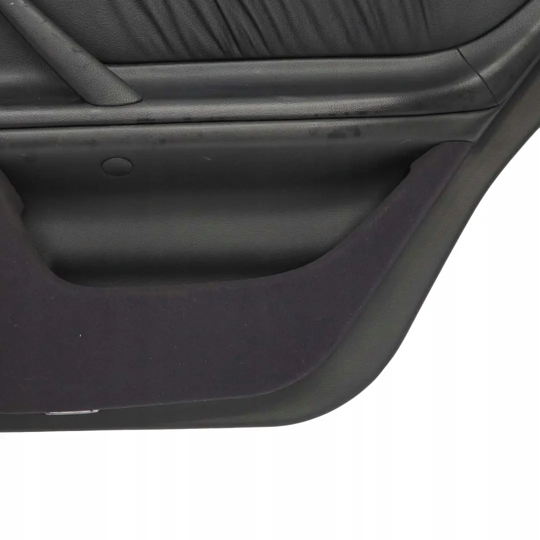 Mercedes-Benz E W210 Estate Rear Right O/S Door Card Trim Panel Black Leather to with Part number A2107370471 Mercedes-Benz E W210 Estate Rear Right O/S Door Card Trim Panel Black Leather - SKU A2107370471 - Part number A2107370471