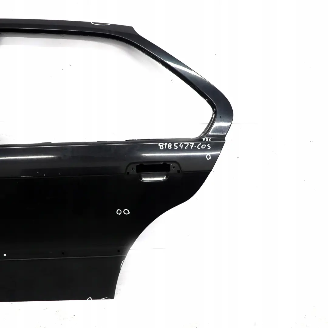 Door Rear Left N/S Cosmosschwarz Cosmos Black Metallic - 303 to BMW 3 E36 Saloon with Part number 8185427 BMW 3 E36 Saloon Door Rear Left N/S Cosmosschwarz Cosmos Black Metallic - 303 - SKU 8185427-COS - Part number 8185427