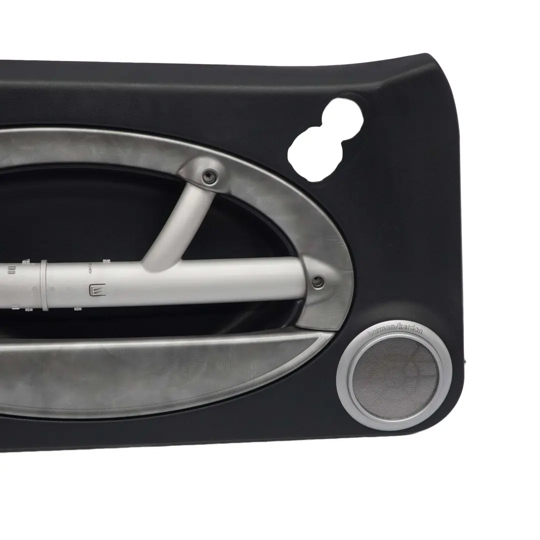 Front Left Door Card Side Trim Harman Kardon Panther Alloy Patina to Mini R50 R53 with Part number 7141279 Mini R50 R53 Front Left Door Card Side Trim Harman Kardon Panther Alloy Patina - SKU 7141279-1 - Part number 7141279