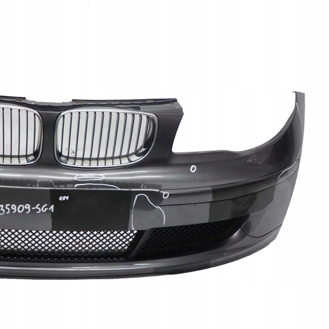 Complete Front Bumper Trim Panel Sparkling Graphite - A22 to BMW 1 E81 E87 LCI 1 with Part number 0035909 BMW 1 E81 E87 LCI 1 Complete Front Bumper Trim Panel Sparkling Graphite - A22 - SKU 0035909-SG1 - Part number 0035909