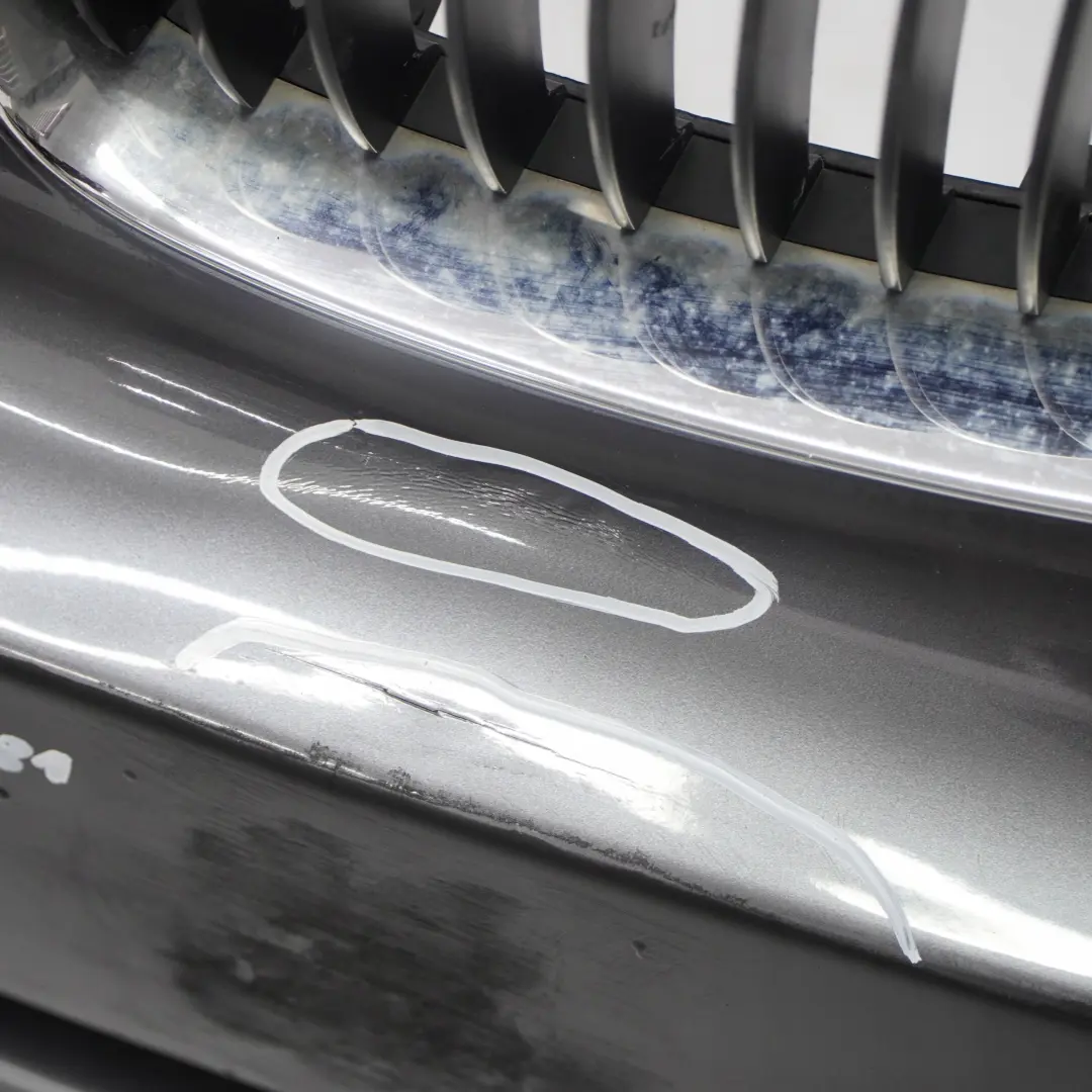 Complete Front Bumper Trim Panel Sparkling Graphite - A22 to BMW 1 E81 E87 LCI 1 with Part number 0035909 BMW 1 E81 E87 LCI 1 Complete Front Bumper Trim Panel Sparkling Graphite - A22 - SKU 0035909-SG1 - Part number 0035909