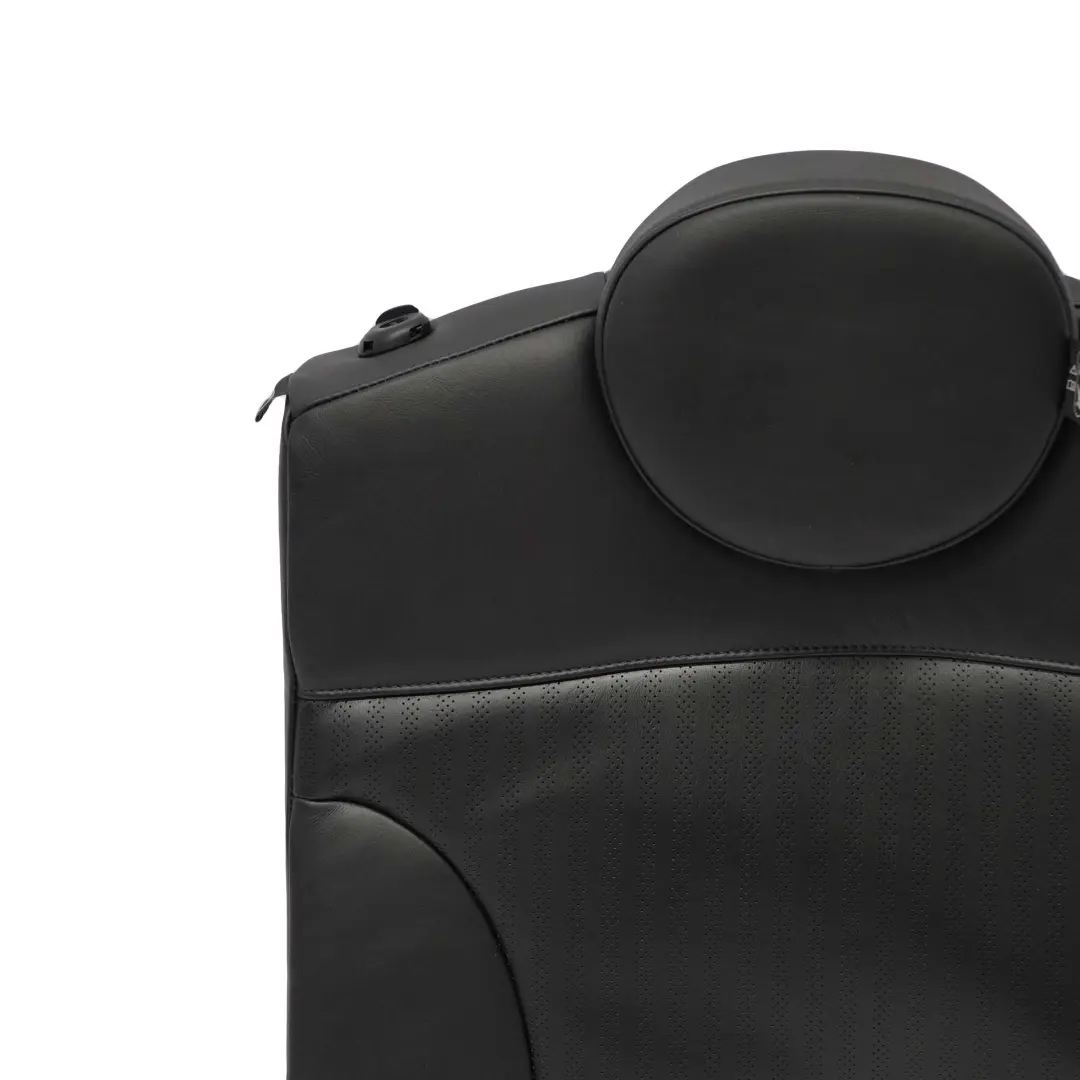 Left N/S Seat Backrest Black Leather Punch to Mini Cooper One R55 Clubman Rear with Part number 7229761 Mini Cooper One R55 Clubman Rear Left N/S Seat Backrest Black Leather Punch - SKU 7229761 - Part number 7229761