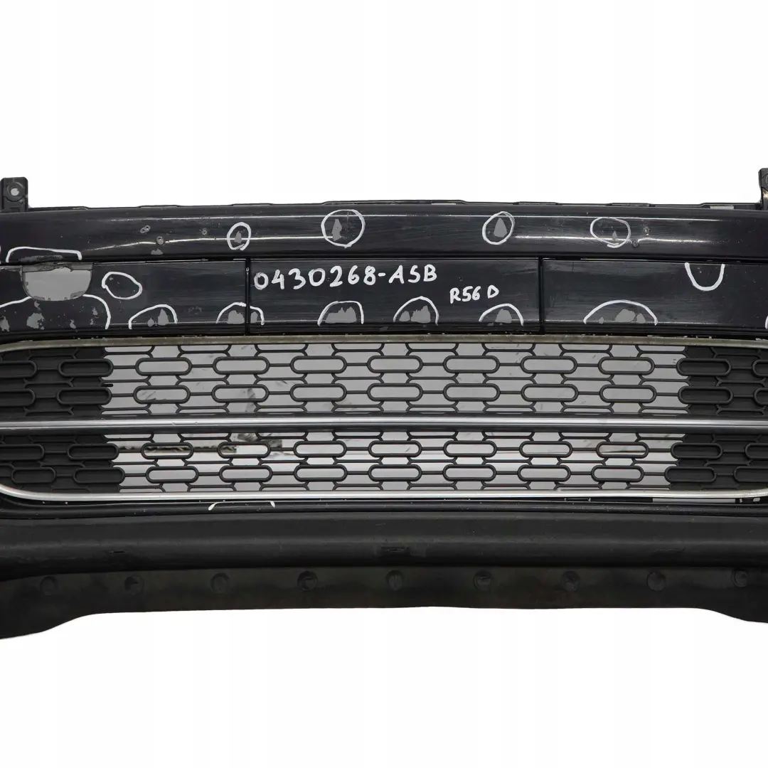 Complete Front Bumper Trim Panel Astro Black - A25 to BMW Mini Cooper D R55 R56 with Part number 0430242 BMW Mini Cooper D R55 R56 Complete Front Bumper Trim Panel Astro Black - A25 - SKU 0430268-ASB - Part number 0430242