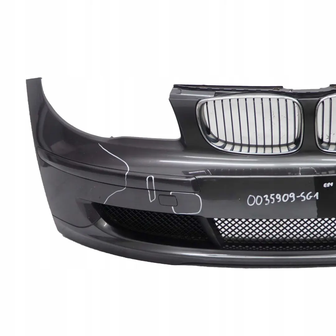 Complete Front Bumper Trim Panel Sparkling Graphite - A22 to BMW 1 E81 E87 LCI 1 with Part number 0035909 BMW 1 E81 E87 LCI 1 Complete Front Bumper Trim Panel Sparkling Graphite - A22 - SKU 0035909-SG1 - Part number 0035909