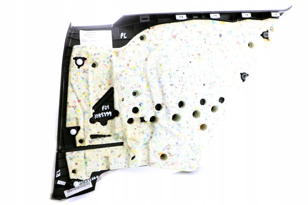 BMW F21 Trasero Izquierdo Lateral Panel Revestimiento Tela Antracita Rojo - SKU 7285399 - Número de pieza 7285399
