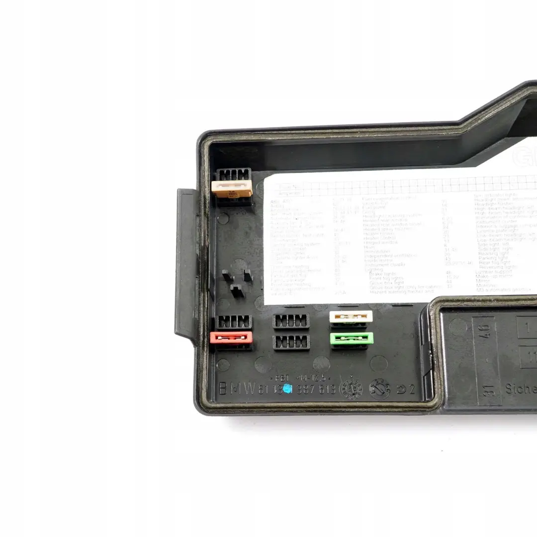 BMW 3 Serie E36 Boite a Fusibles Boite de Relais Armoire Couvercle - SKU 1387613 - Numéro de pièce 1387613