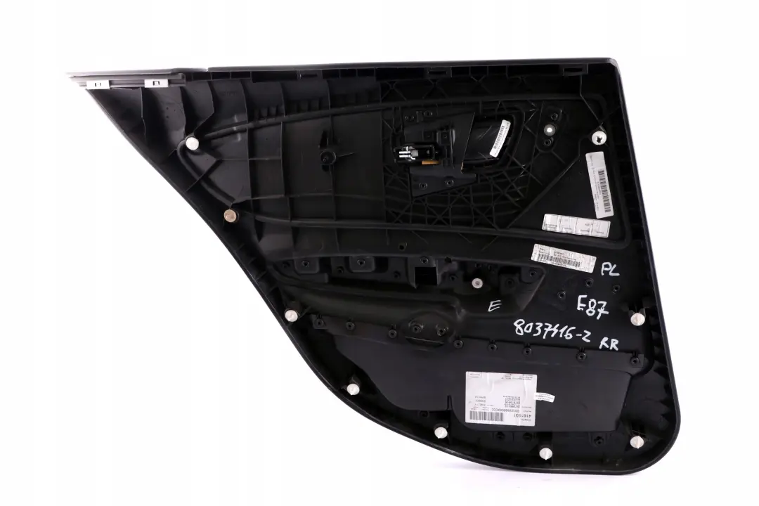 Tapicerka boczek drzwi prawy m-pakiet do BMW E87 LCI o numerze 8037416 BMW E87 LCI Tapicerka boczek drzwi prawy m-pakiet - SKU 8037416 - Numer Części 8037416