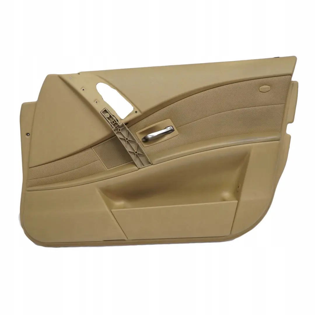 Delantero Derecho Tarjeta De Puerta De cuero Nasca Beige Forro Trim para BMW E60 E61 con número de pieza 7076802 BMW E60 E61 Delantero Derecho Tarjeta De Puerta De cuero Nasca Beige Forro Trim - SKU 7076802 - Número de pieza 7076802