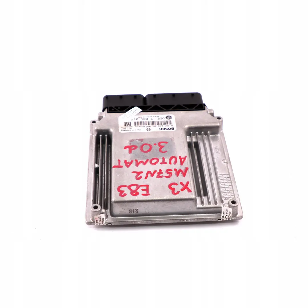M57N2 218PS ecu Dme Appareil de Commande pour BMW X3 Serie E83 3.0d à propos du numéro de pièce 7801217 BMW X3 Serie E83 3.0d M57N2 218PS ecu Dme Appareil de Commande - SKU 7801217 - Numéro de pièce 7801217