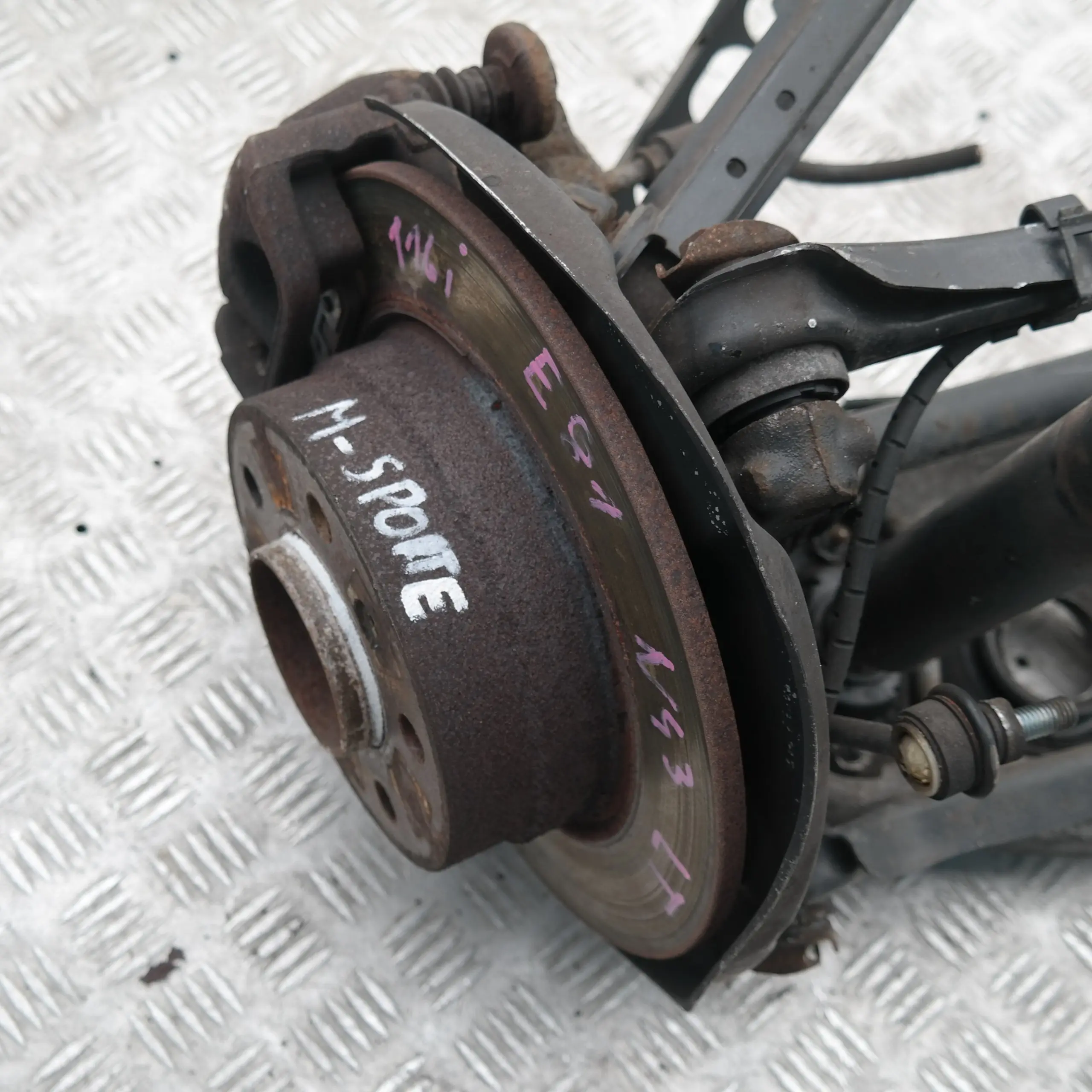 BMW 1 SERIES E81 116i N43 M SPORT REAR LEFT N/S LEG SUSPENSION AXLE BRAKE DISC