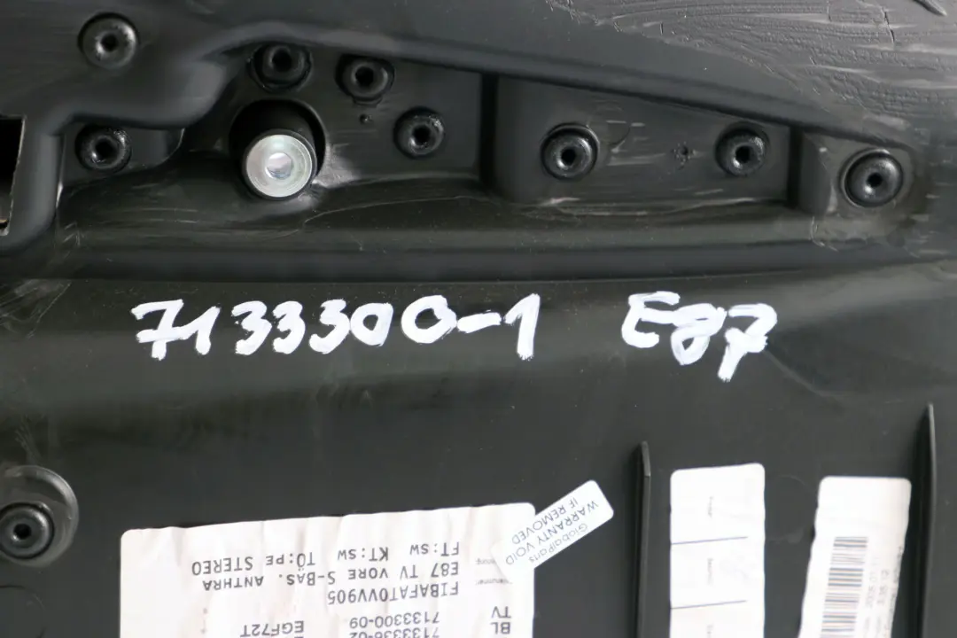 Front Right O/S Interior Door Card Panel Trim Black Foliente to BMW 1 Series E87 1 with Part number 7133300 BMW 1 Series E87 1 Front Right O/S Interior Door Card Panel Trim Black Foliente - SKU 7133300-1 - Part number 7133300