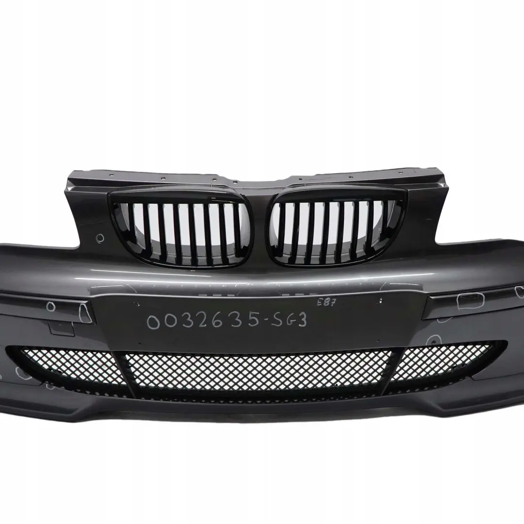 BMW 1 Series E87 3 Complete Front Bumper Trim Panel Sparkling Graphite Metallic - SKU 0032635-SG3 - Part number 0032635