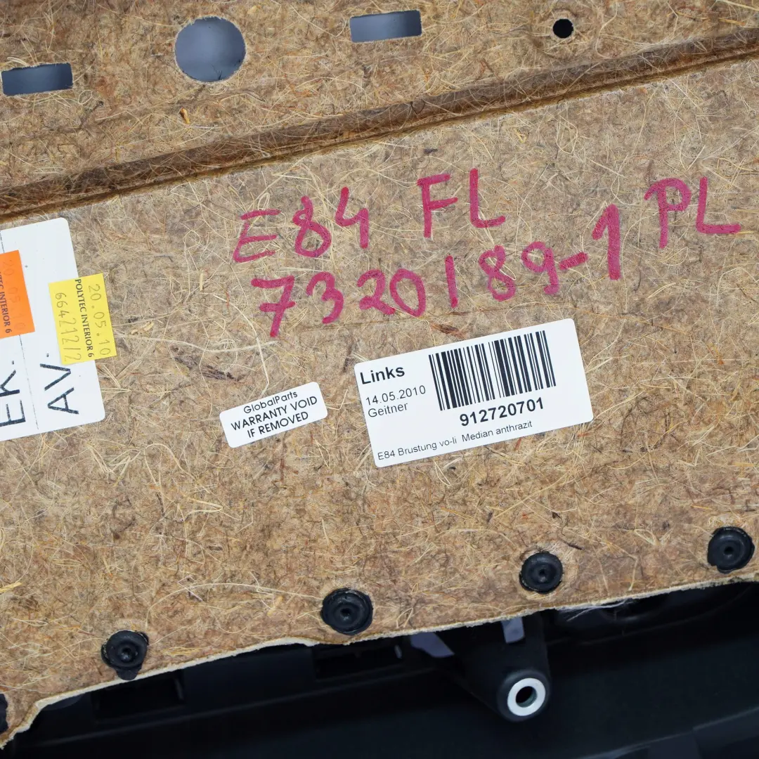 Delantero Izquierdo Forro Tarjeta Puerta Tela Tela Antracita Plata para BMW X1 E84 con número de pieza 7320189 BMW X1 E84 Delantero Izquierdo Forro Tarjeta Puerta Tela Tela Antracita Plata - SKU 7320189-1 - Número de pieza 7320189