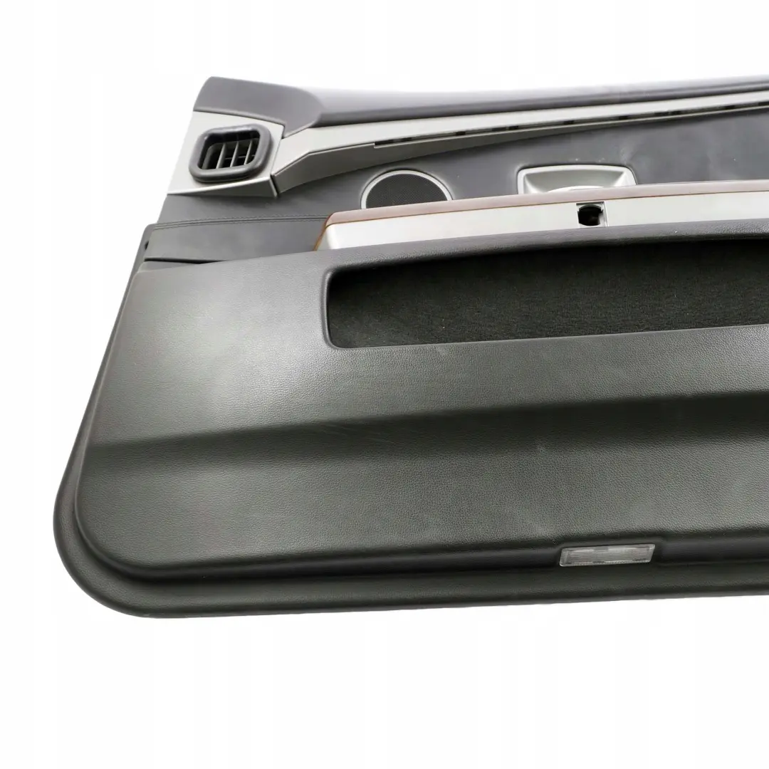 BMW 7 Series E65 E66 Front Right O/S Door Card Leather Pearl Black Lining Trim - SKU 7122380 - Part number 7122380