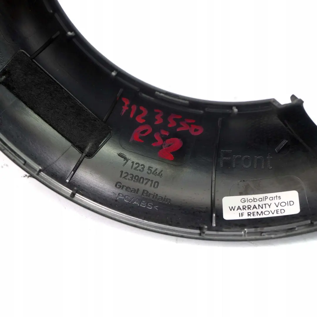 BMW Mini Cabrio R52 Roll Bar Trim Panel Cover Right O/S Panther Black - SKU 7123550 - Part number 7123546