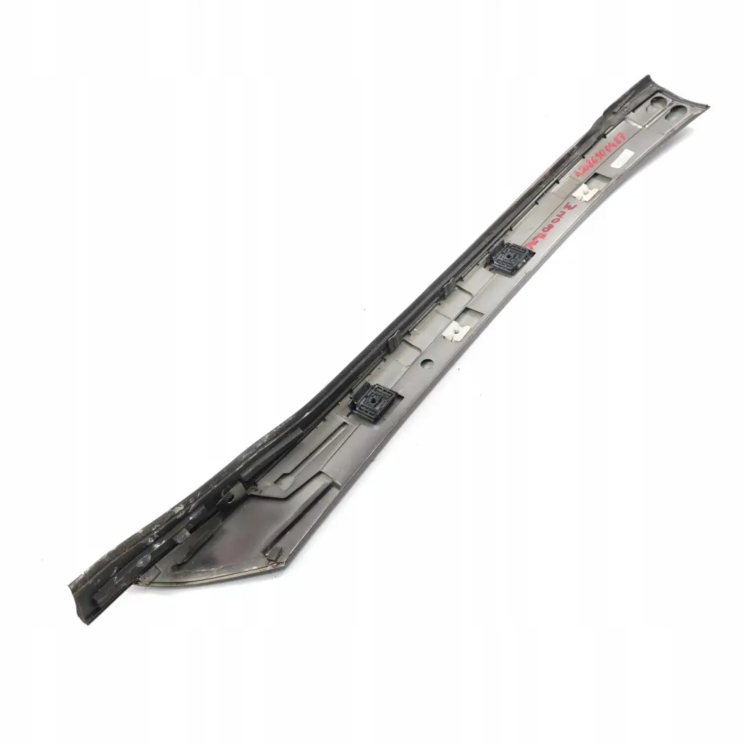 Mercedes-Benz C208 Front Right O/S A-Pillar Exterior Trim Strip Almandine Black to with Part number A2086900487 Mercedes-Benz C208 Front Right O/S A-Pillar Exterior Trim Strip Almandine Black - SKU A2086900487-ALB - Part number A2086900487