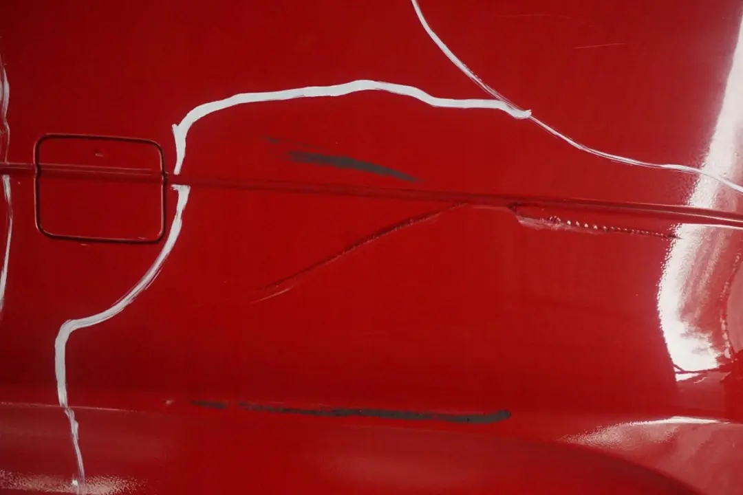 BMW 3 Series E90 LCi Lift Rear Bumper Trim Panel Karmesinrot Crimson Red A61 - SKU 0036874-KAR - Part number 0036874