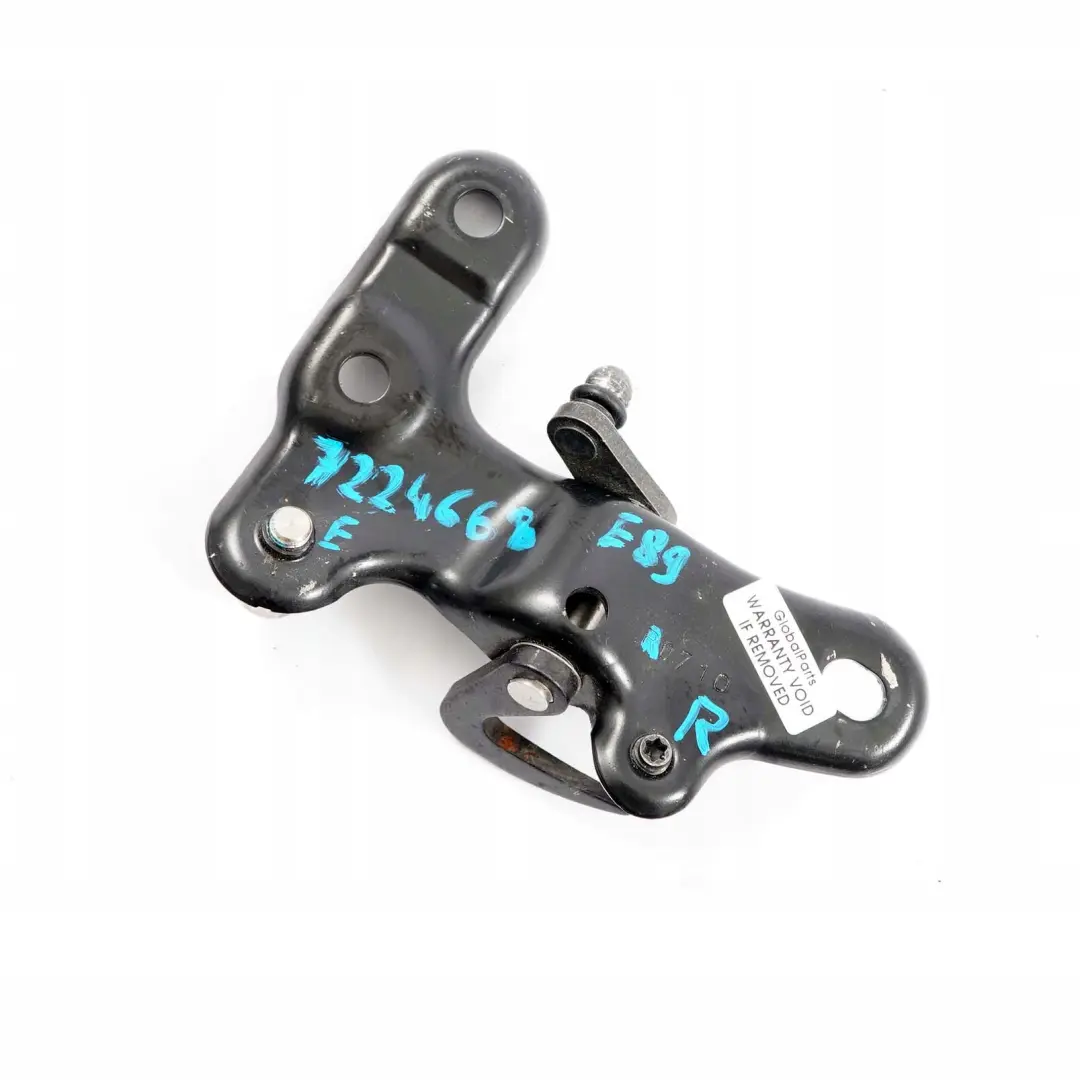 Capot Roadster Cabriolet Verchluss Mecanisme Support Droite pour BMW Z4 E89 Roadster à propos du numéro de pièce 7224668 BMW Z4 E89 Roadster Capot Roadster Cabriolet Verchluss Mecanisme Support Droite - SKU 7224668 - Numéro de pièce 7224668